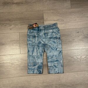 Stylish Blue Denim Print Legging